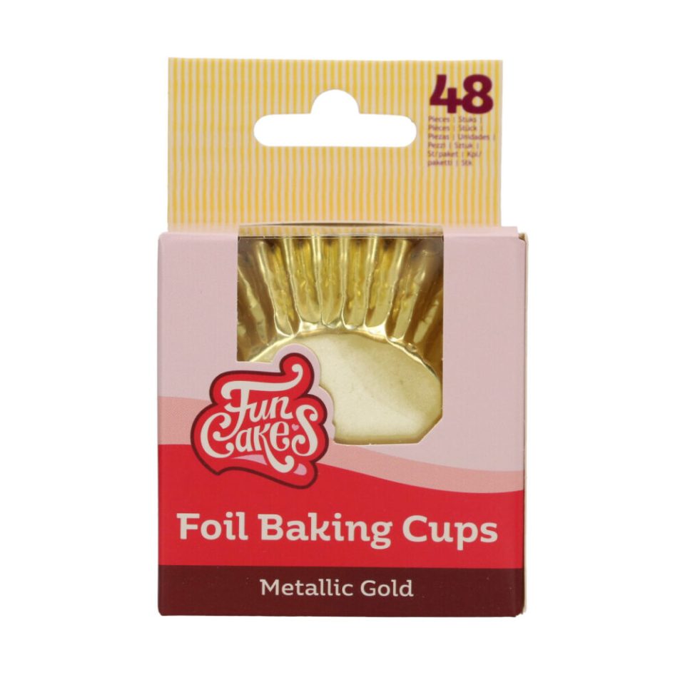 FunCakes Foil cupcakevormpjes Metallic Gold 48 stuks