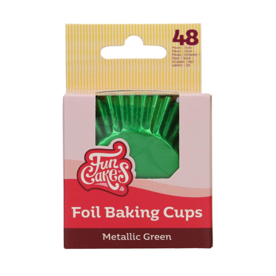 FunCakes Foil cupcakevormpjes Metallic Green 48 stuks