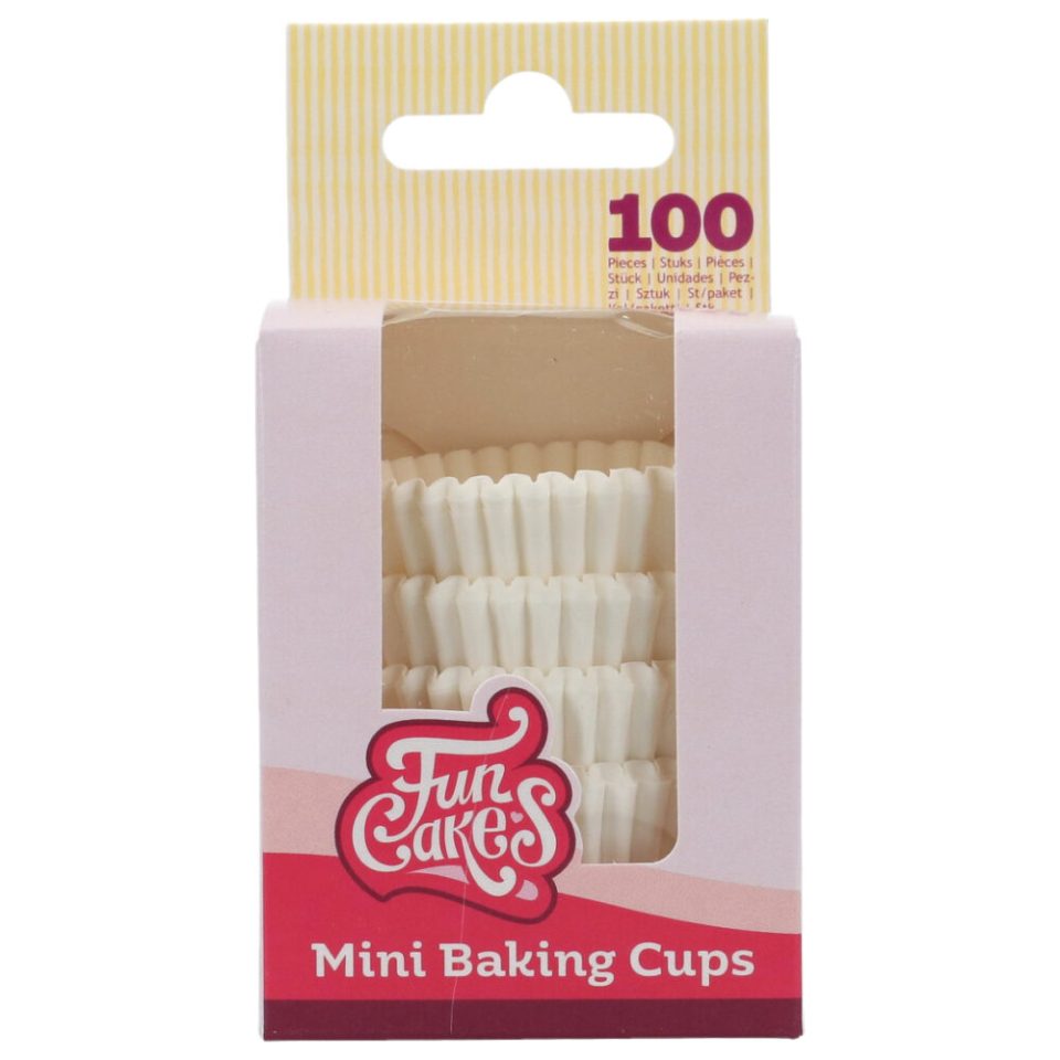 FunCakes Mini cupcakevormpjes White 100 stuks