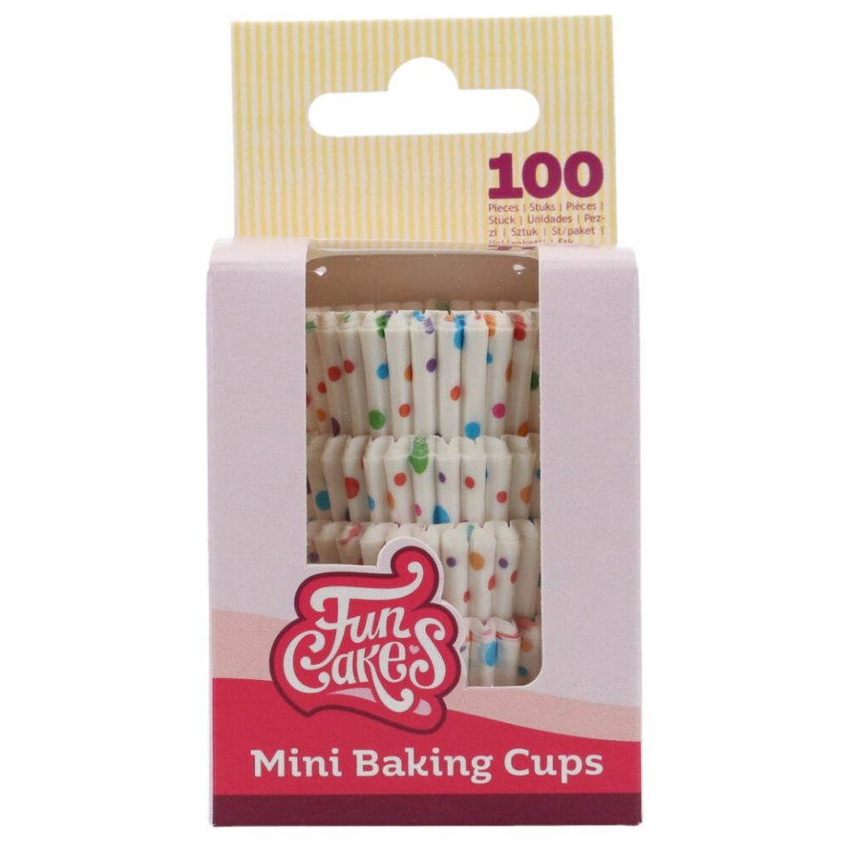 FunCakes Mini cupcakevormpjes Confetti 100 stuks
