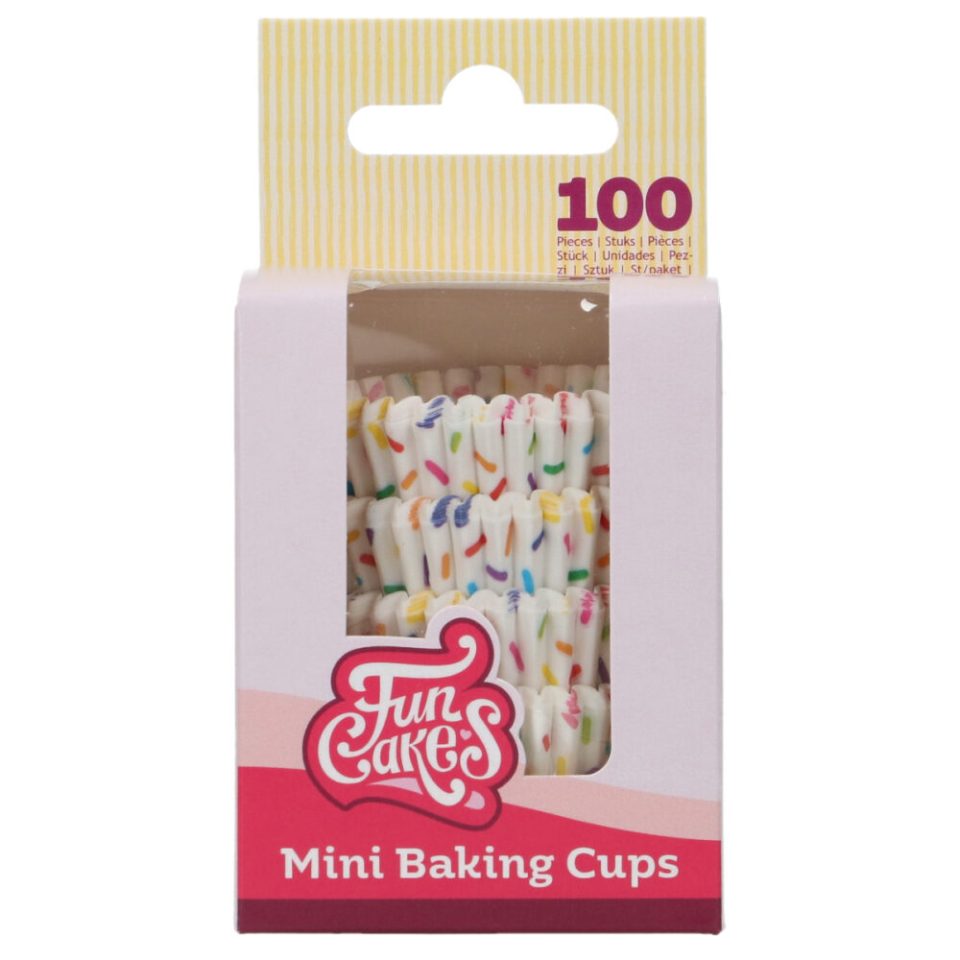 FunCakes Mini cupcakevormpjes Sprinkles 100 stuks