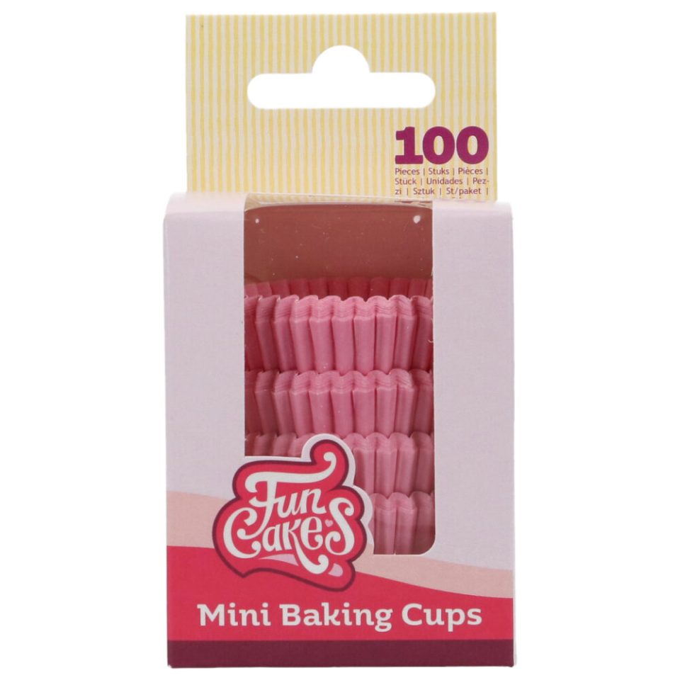 FunCakes Mini cupcakevormpjes Light Pink 100 stuks