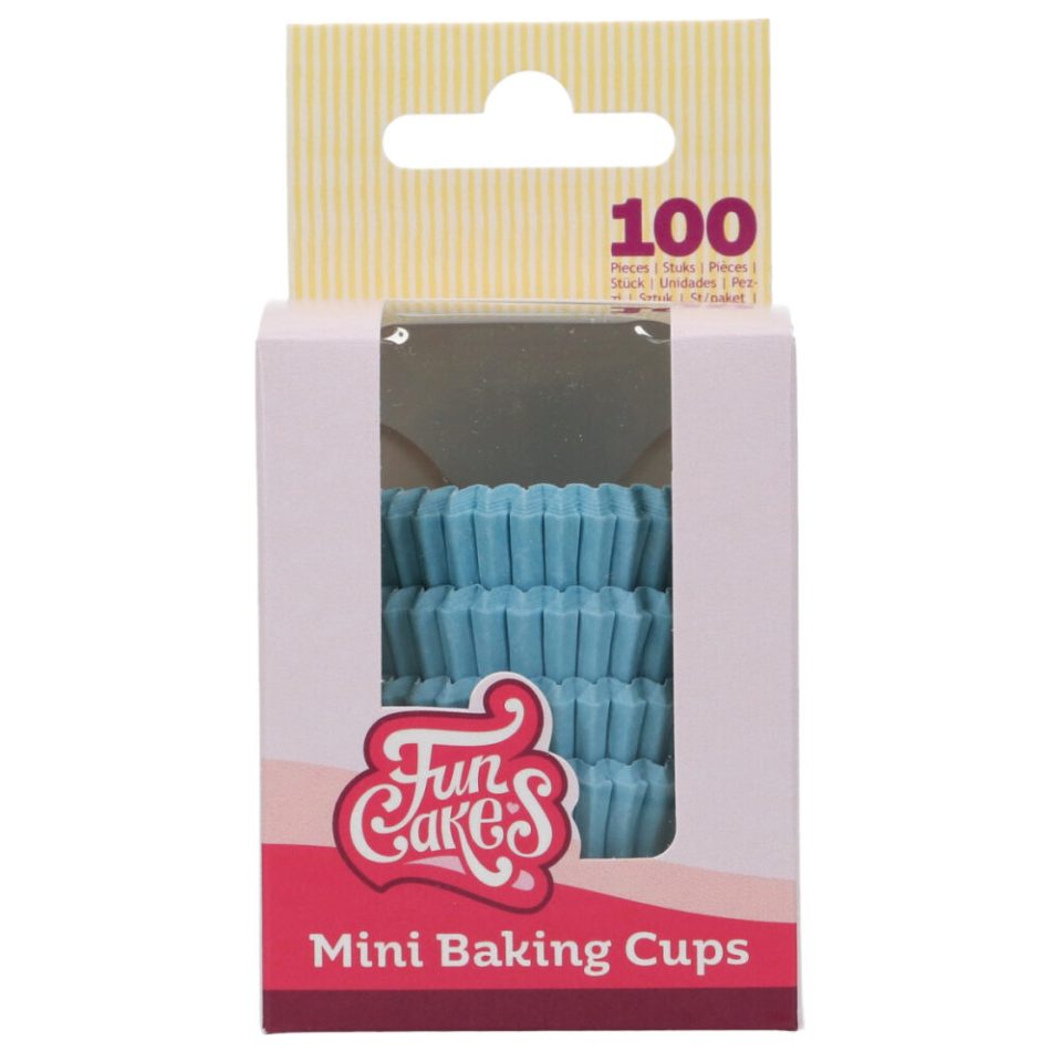 FunCakes Mini cupcakevormpjes Light Blue 100 stuks