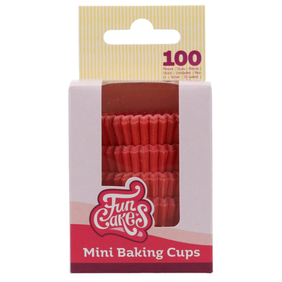 FunCakes Mini cupcakevormpjes Red 10 stuks