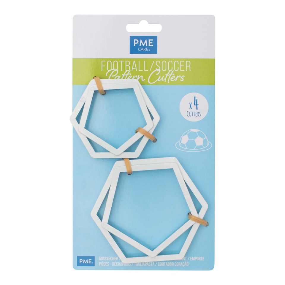 PME uitsteker Pattern Football/Soccer set van 4