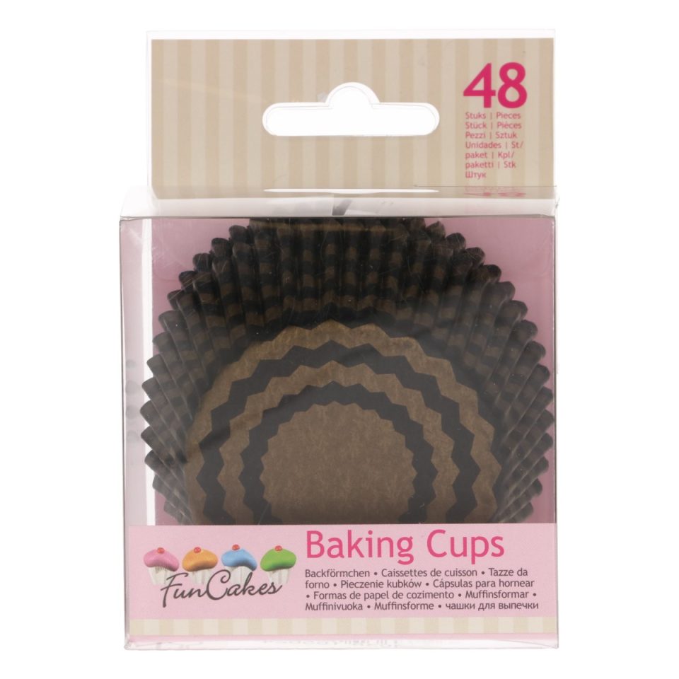 FunCakes cupcakevormpjes Chevron Gold 48 stuks