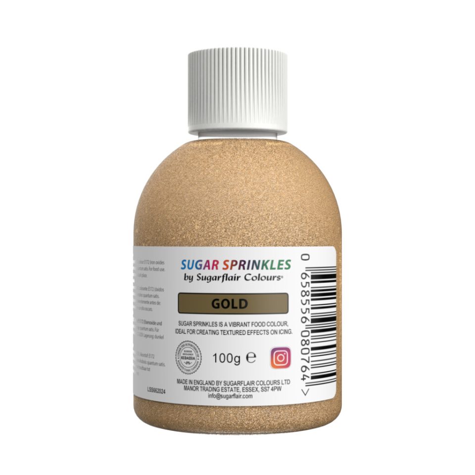 Sugarflair Sugar Sprinkles Gold 100 g