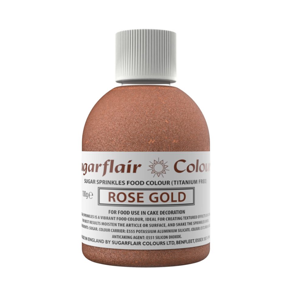 Sugarflair Sugar Sprinkles Rose Gold 100 g