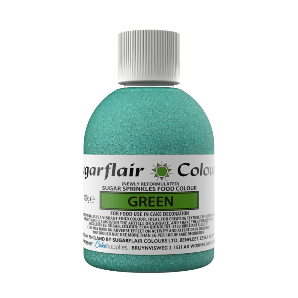 Sugarflair Sugar Sprinkles Green 100 g