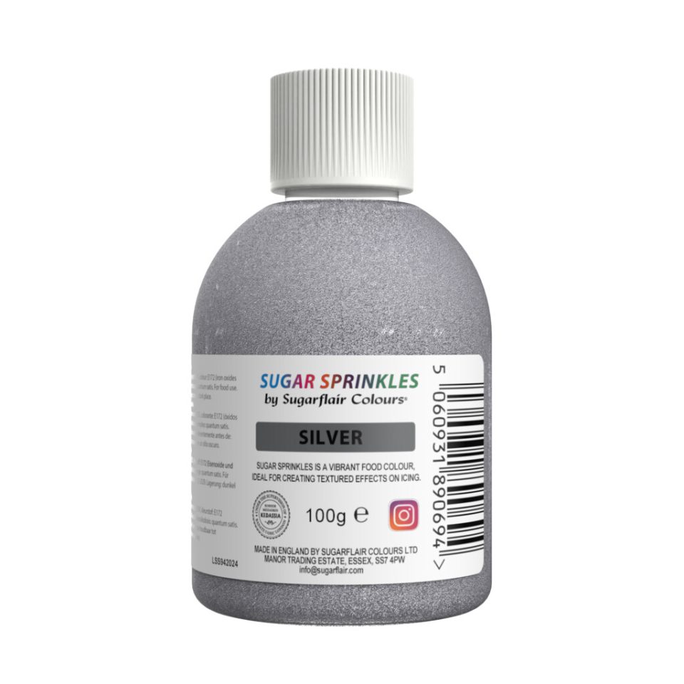 Sugarflair Sugar Sprinkles Silver 100 g