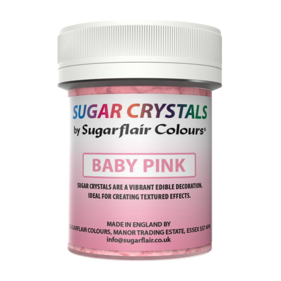 Sugarflair Sugar Crystals Baby Pink 40 g