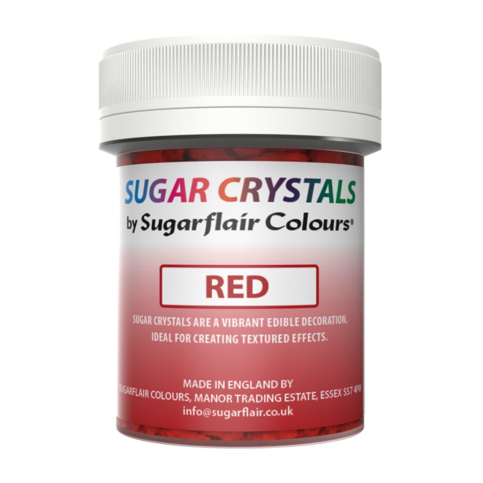 Sugarflair Sugar Crystals Red 40 g