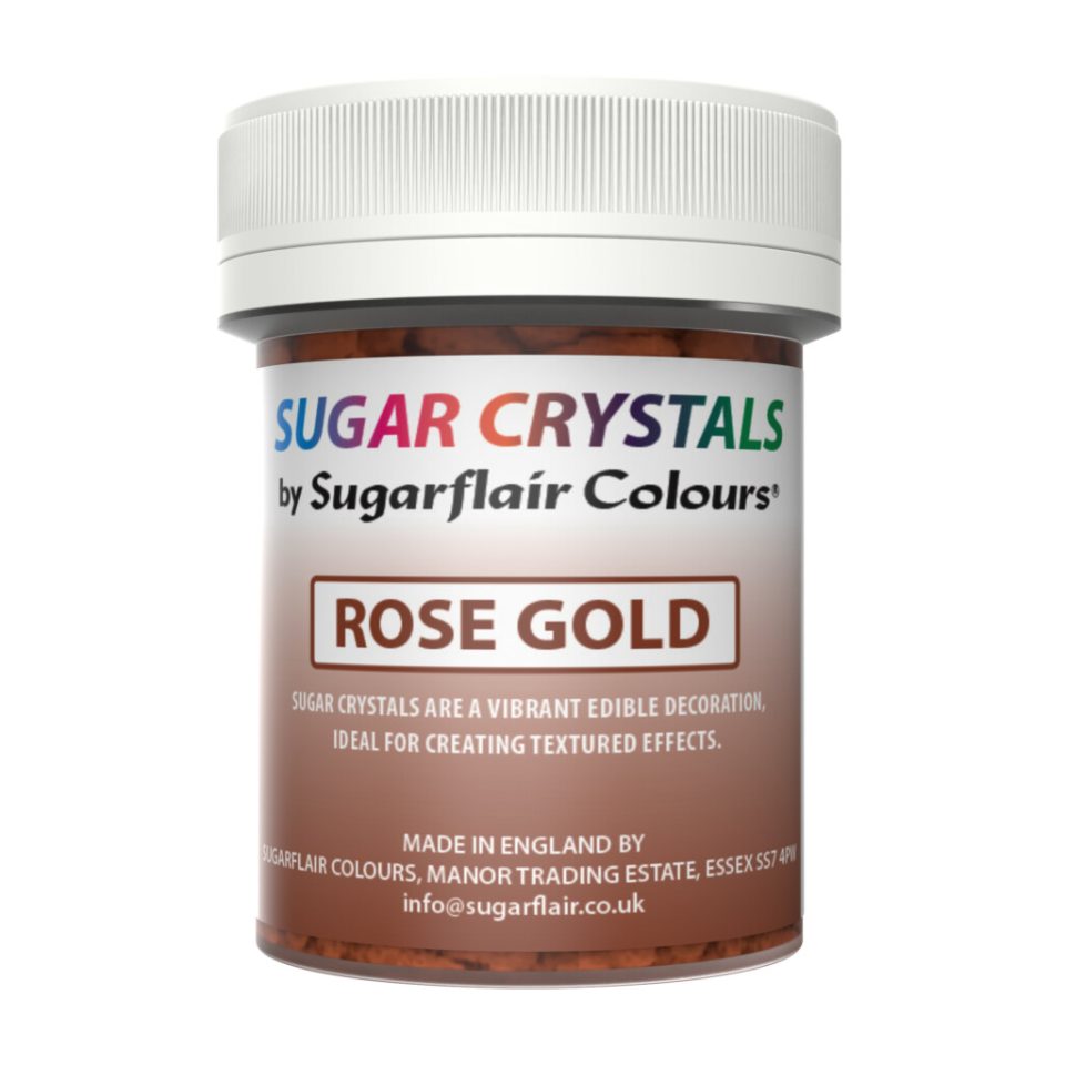 Sugarflair Sugar Crystals Rose Gold 40 g