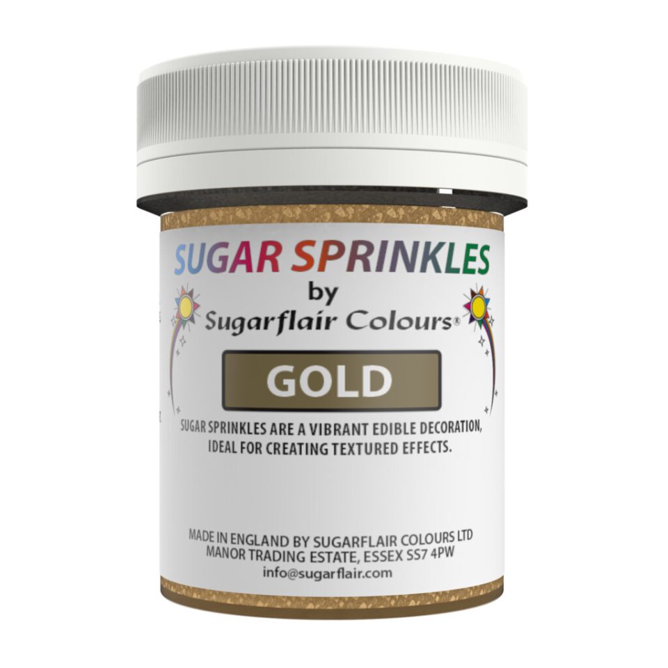 Sugarflair Sugar Sprinkles Gold 40 g