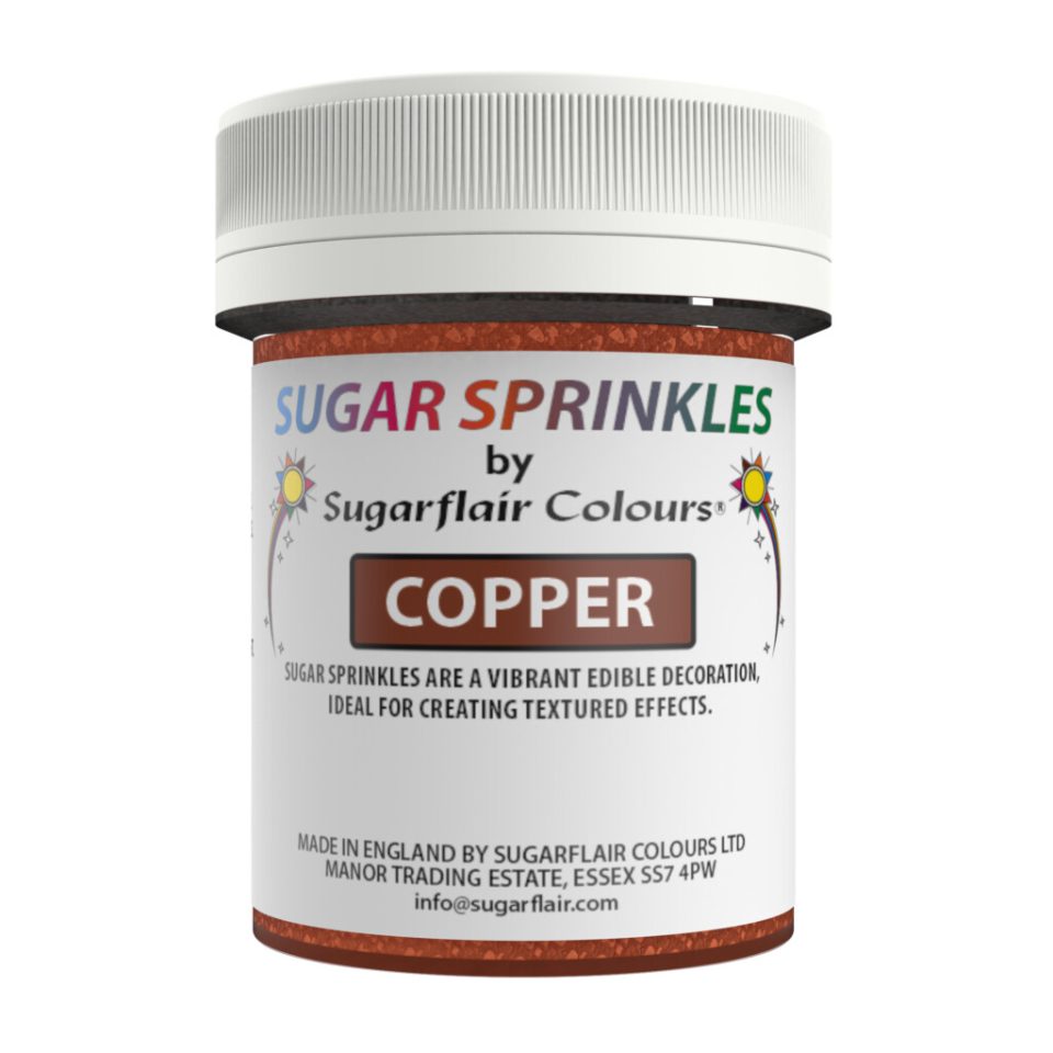 Sugarflair Sugar Sprinkles Copper 40 g