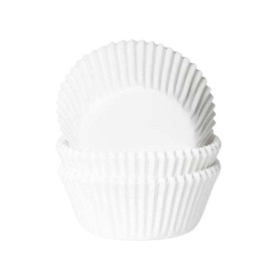 House of Marie cupcakevormpjes White klein 48 stuks