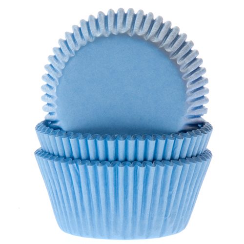 House of Marie cupcakevormpjes Light Blue 48 stuks