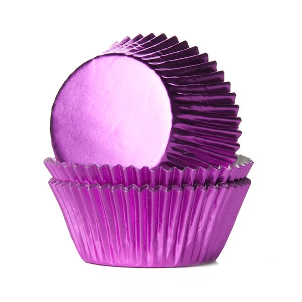 House of Marie cupcakevormpjes Foil Pink 24 stuks