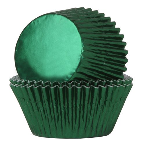House of Marie cupcakevormpjes Folie Green 24 stuks