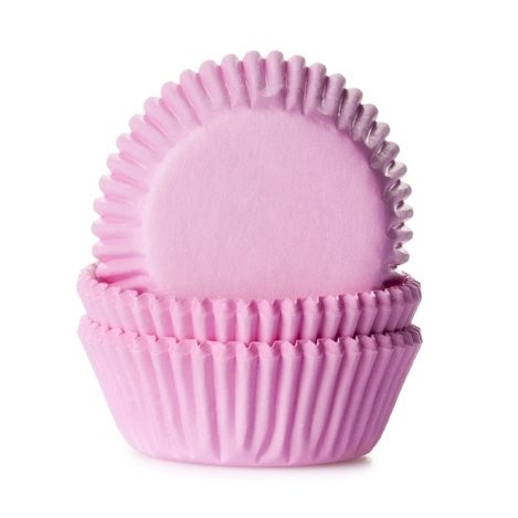 House of Marie Mini cupcakevormpjes Light Pink 60 stuks