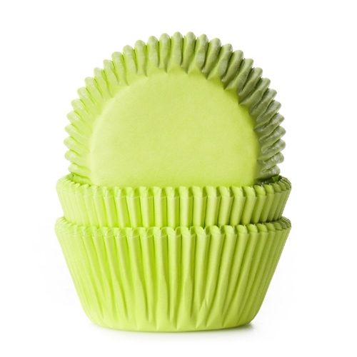 House of Marie cupcakevormpjes Lime Green 48 stuks
