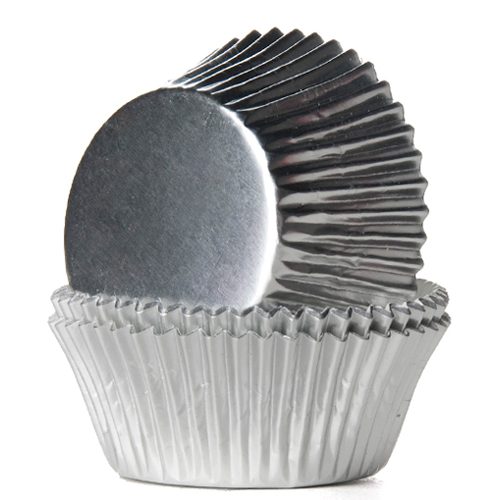 House of Marie cupcakevormpjes Foil Silver 24 stuks