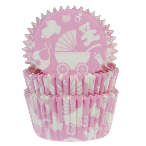 House of Marie cupcakevormpjes Baby Pink 48 stuks