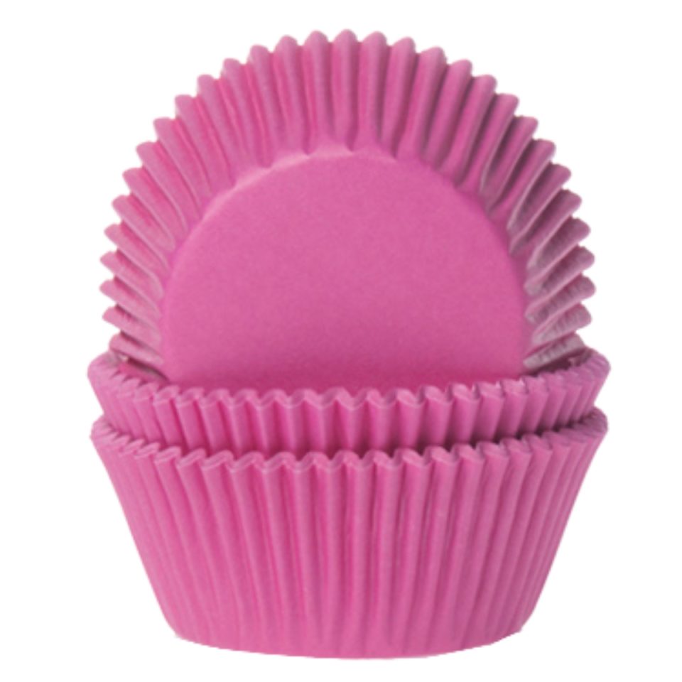 House of Marie Mini cupcakevormpjes Hot Pink 60 stuks