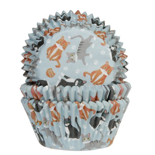 House of Marie cupcakevormpjes Cats 48 stuks