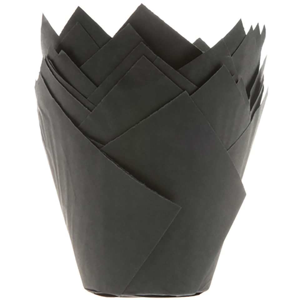 House of Marie Tulip cupcakevormpjes Black 36 stuks
