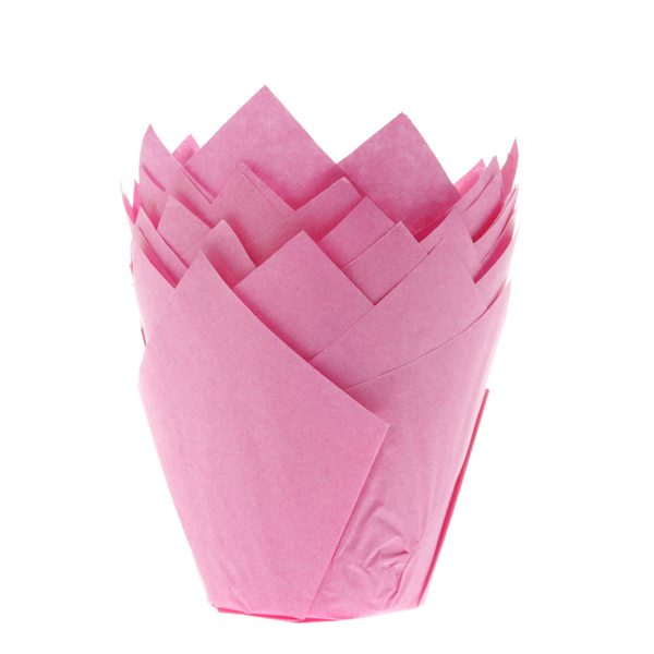 House of Marie Tulip cupcakevormpjes Pink 36 stuks