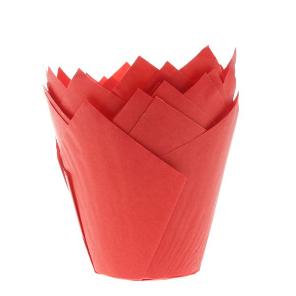 House of Marie Tulip cupcakevormpjes Red 36 stuks