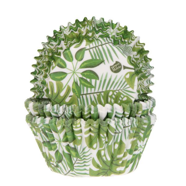 House of Marie cupcakevormpjes Green Leaves 48 stuks