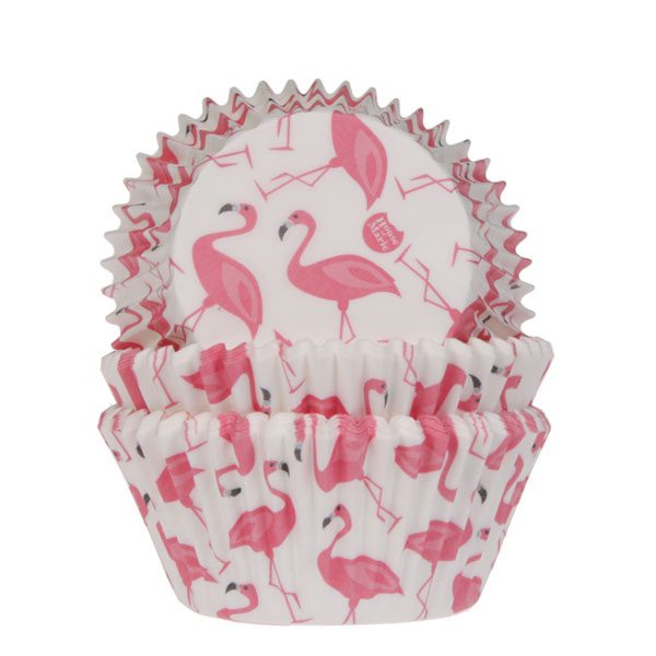 House of Marie cupcakevormpjes Flamingo 48 stuks