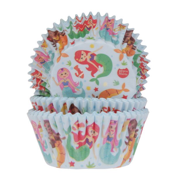 House of Marie cupcakevormpjes Mermaid 48 stuks