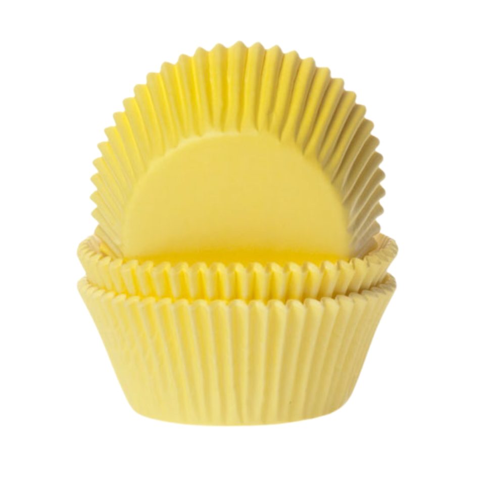 House of Marie Mini cupcakevormpjes Yellow 60 stuks