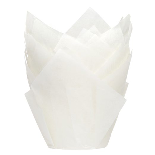 House of Marie Tulip cupcakevormpjes White 36 stuks