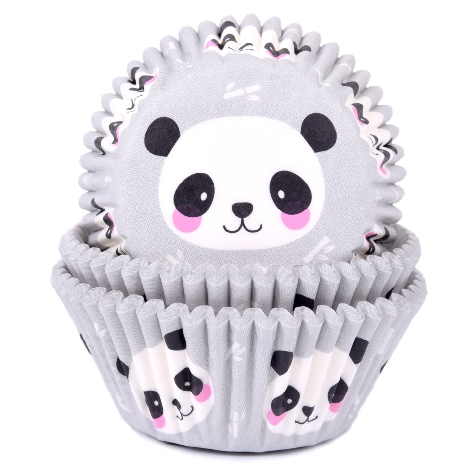 House of Marie cupcakevormpjes Panda 48 stuks