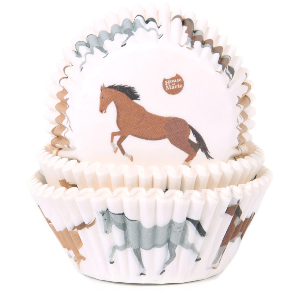 House of Marie cupcakevormpjes Horses 48 stuks