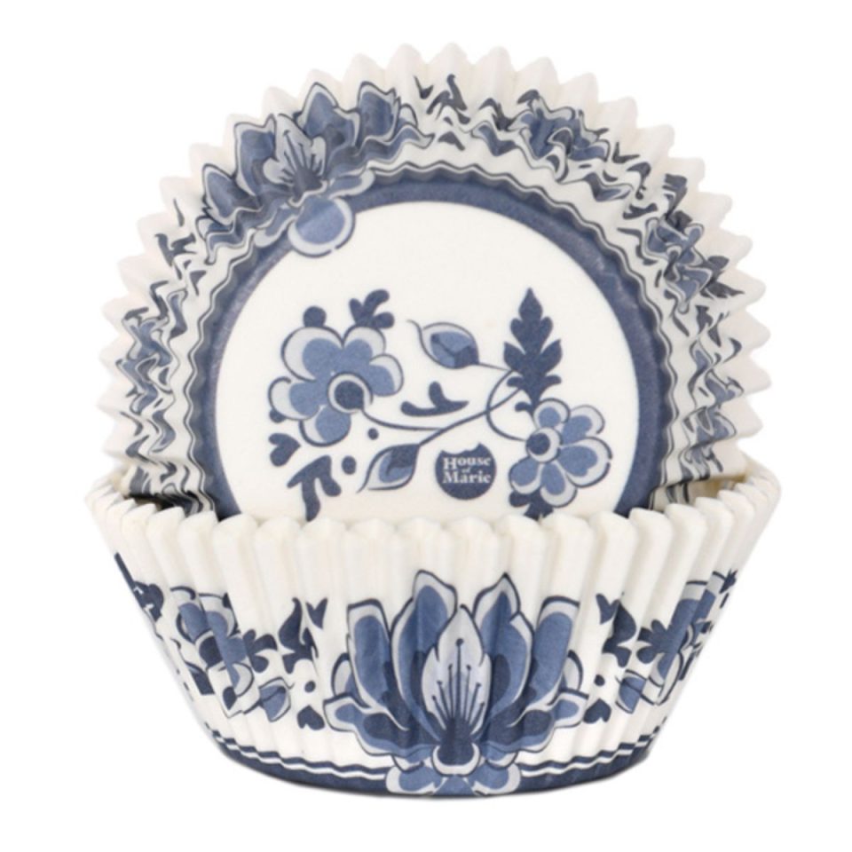 House of Marie cupcakevormpjes Delft Blue 48 stuks