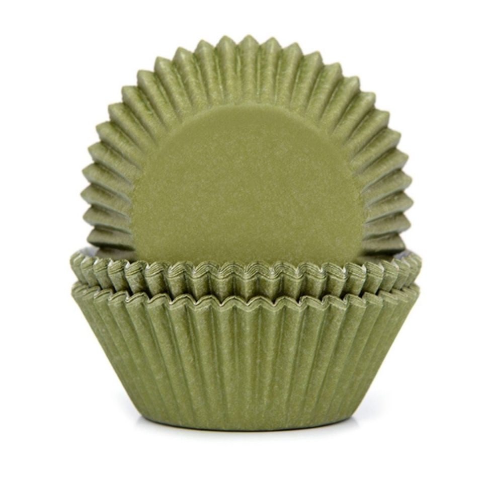 House of Marie cupcakevormpjes Moss Green 48 stuks