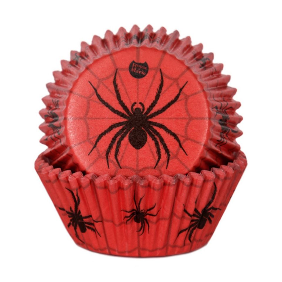 House of Marie cupcakevormpjes Spider 48 stuks