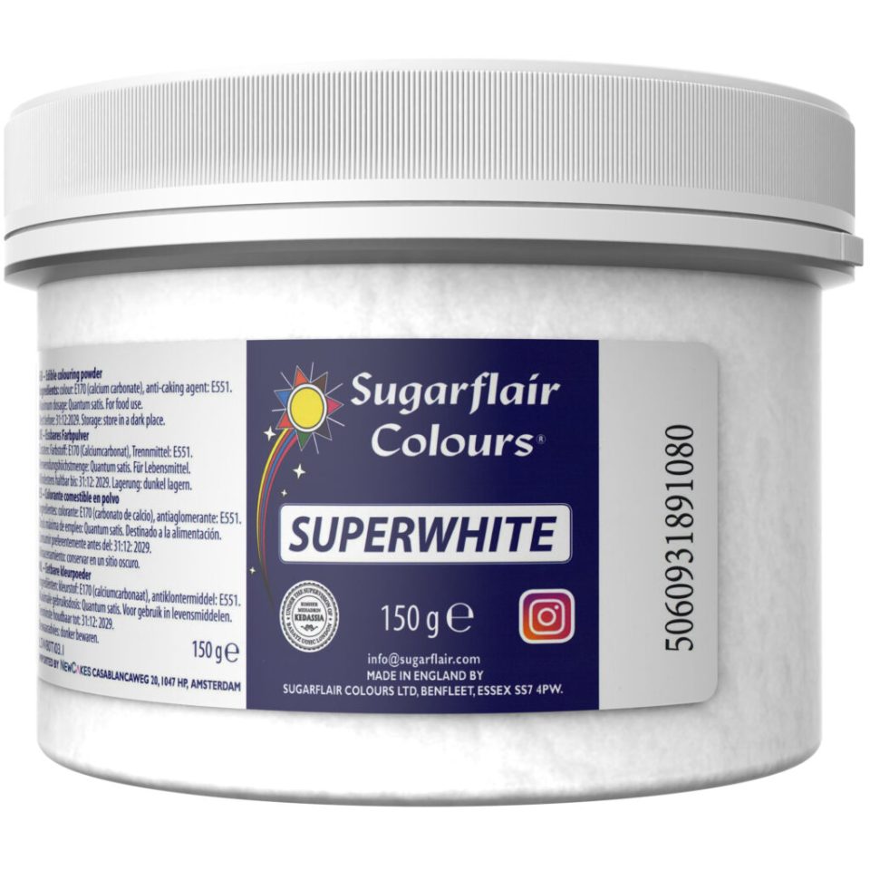Sugarflair Superwhite Icing Whitener 150 g