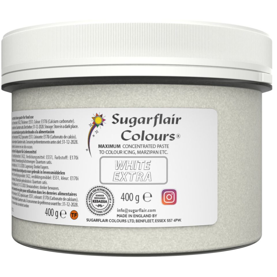 Sugarflair Max Concentrate kleurstof White Extra 400 g