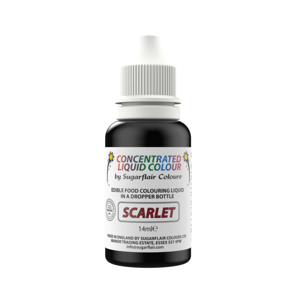 Sugarflair Edible Droplet Paint Scarlet 14 ml