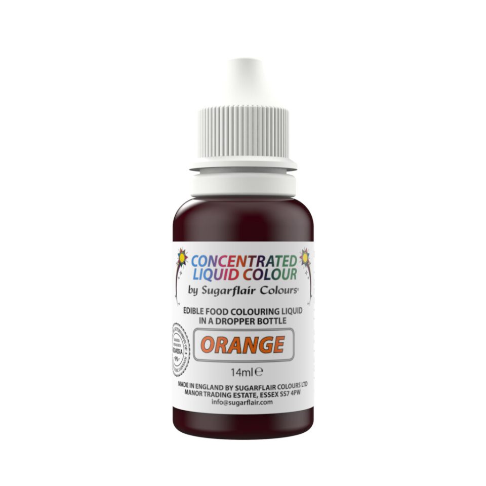 Sugarflair Edible Droplet Paint Orange 14 ml