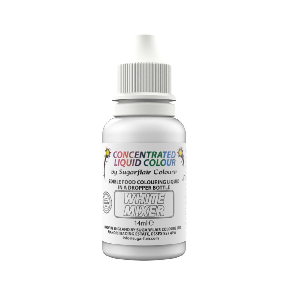 Sugarflair Edible Droplet Paint White/Mixer 15 ml