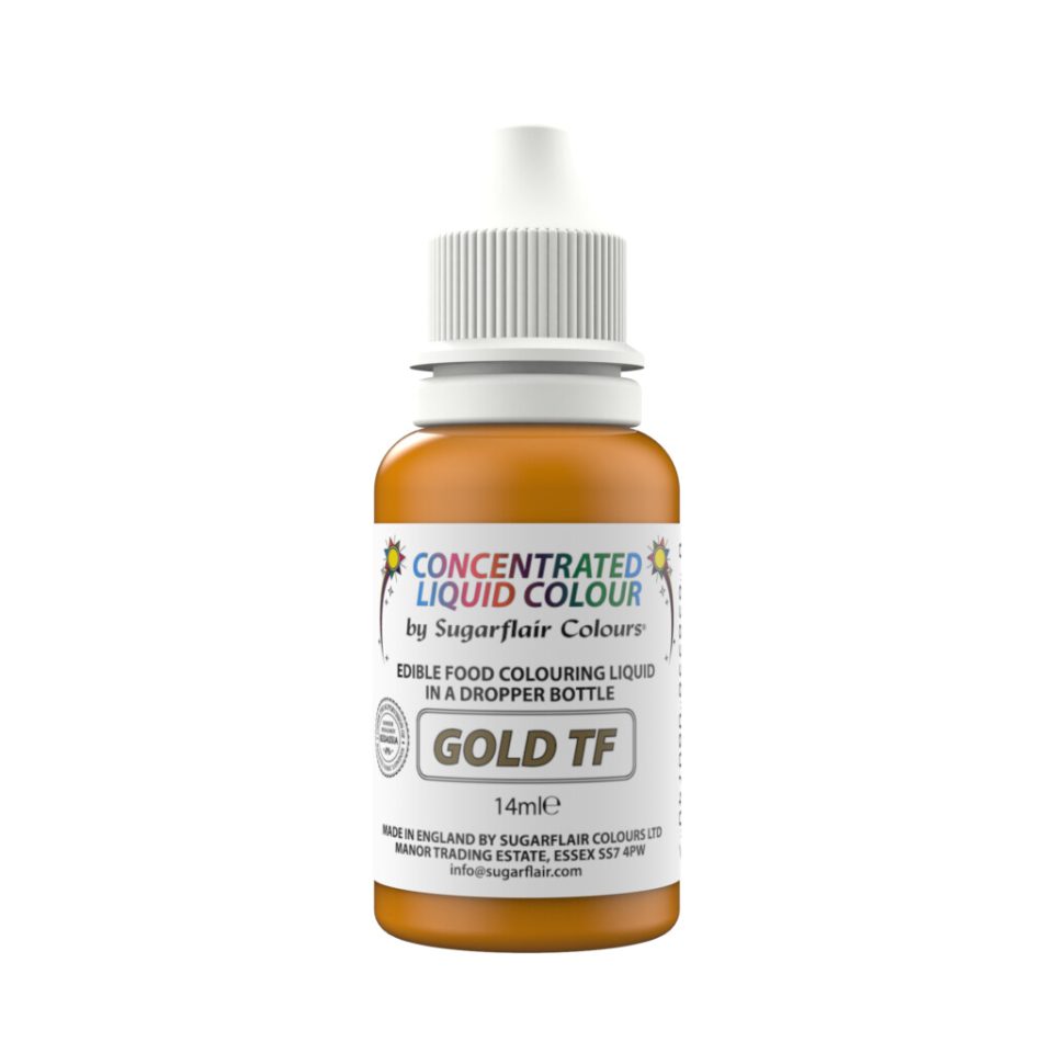 Sugarflair Edible Droplet Paint Gold 15 ml