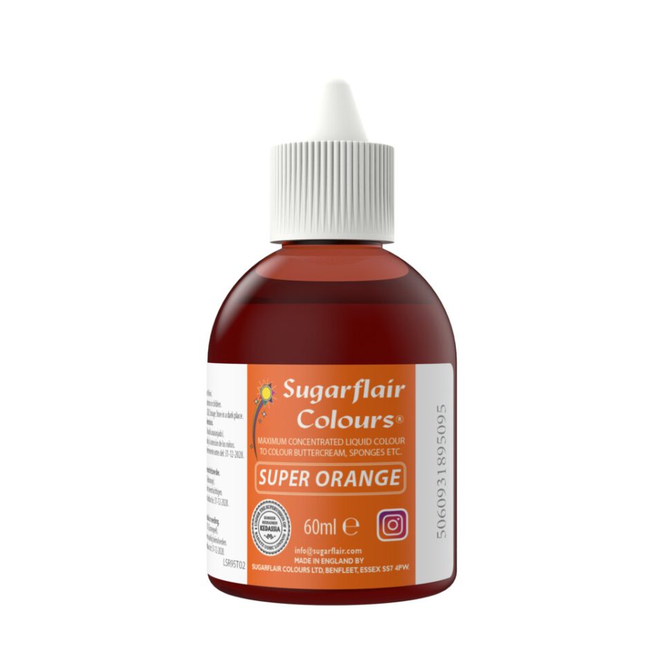 Sugarflair vloeibare kleurstof Super Orange 60 ml