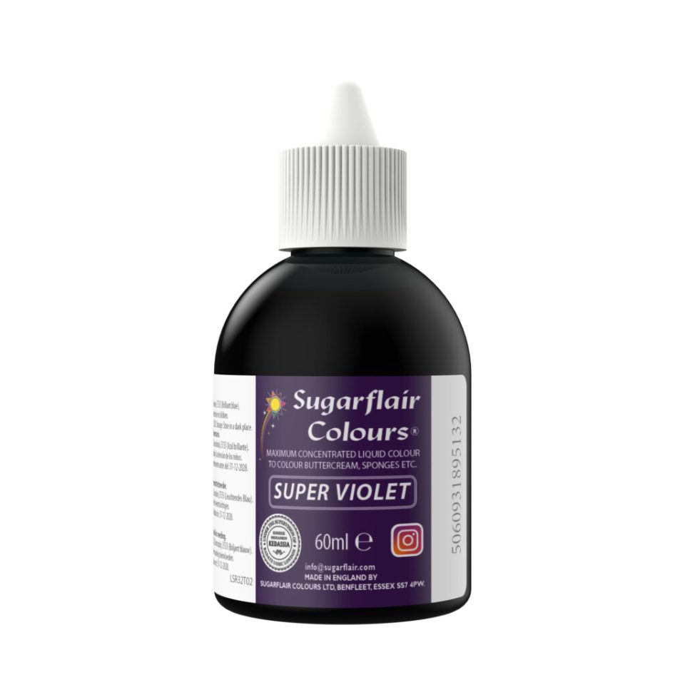 Sugarflair vloeibare kleurstof Super Violet 60 ml